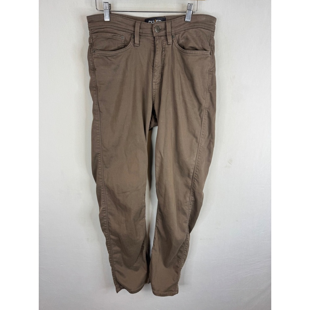 DU/ER Performance Denim Straight Fit Pants Brown 30x30 Cotton Tencel Stretch